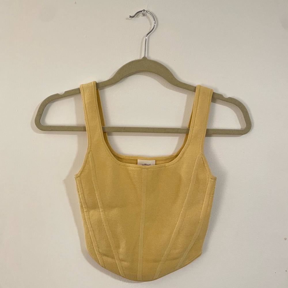 Wilfred Knit Bustier Crop Top